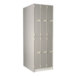 Small Instrument Locker w/ Solid Doors - 6 Compartments (37 7/8" D)